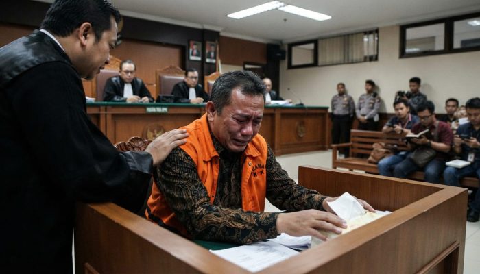 Topeng Arogansi yang Runtuh: Analisis Psikologis dan Strategi Hukum di Balik Tangisan para Koruptor